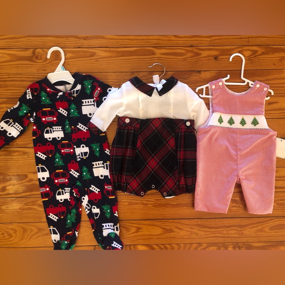NWT Baby Boy Christmas Outfit Bundle